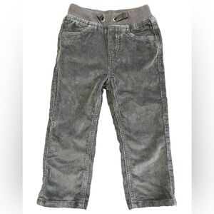 Hanna Andersson Toddler Boys Gray Cotton Pull On Corduroy Pants Pockets Size 3T
